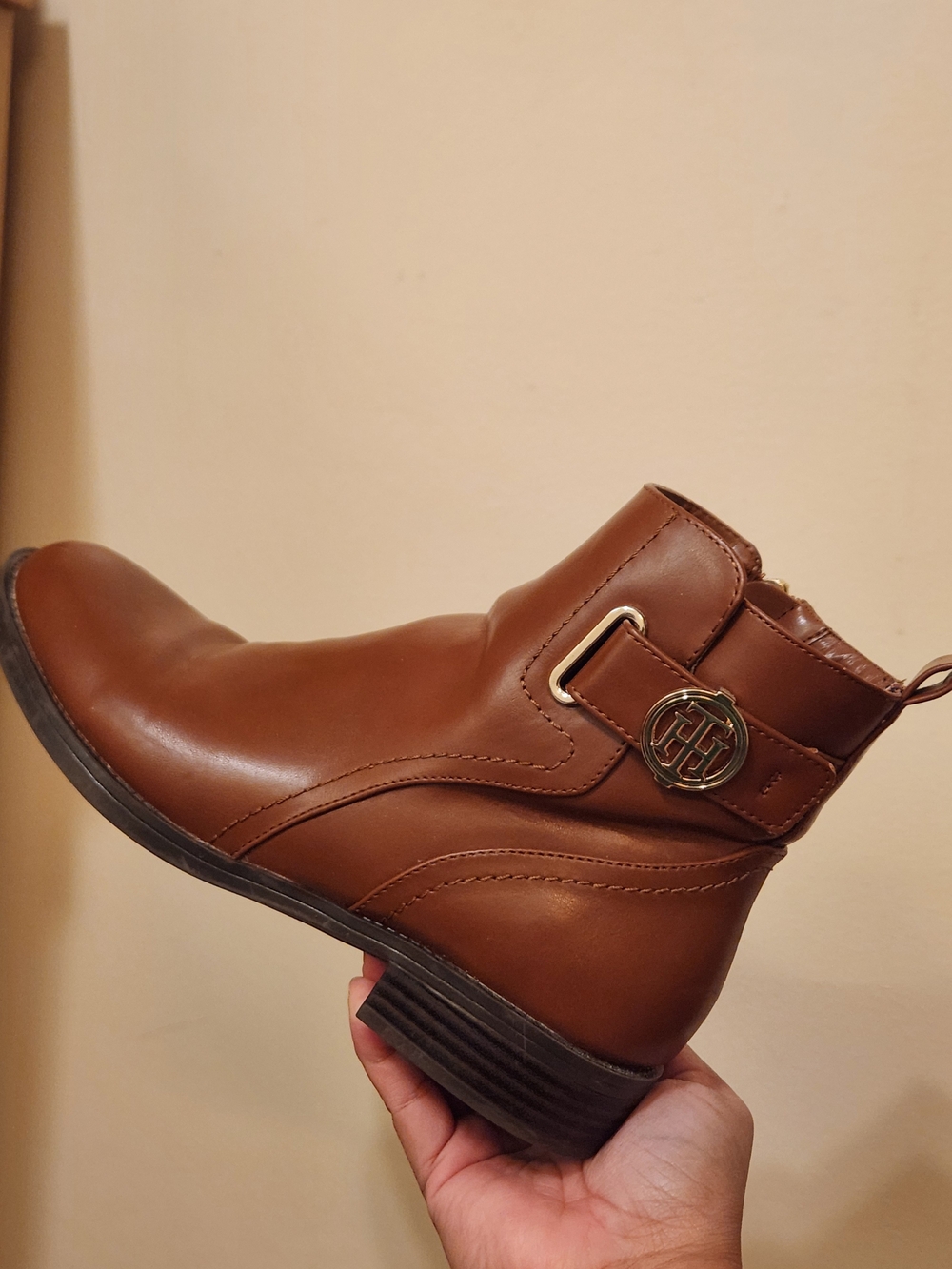 Tommy Hilfiger Ankle Boot with Logo Buckle